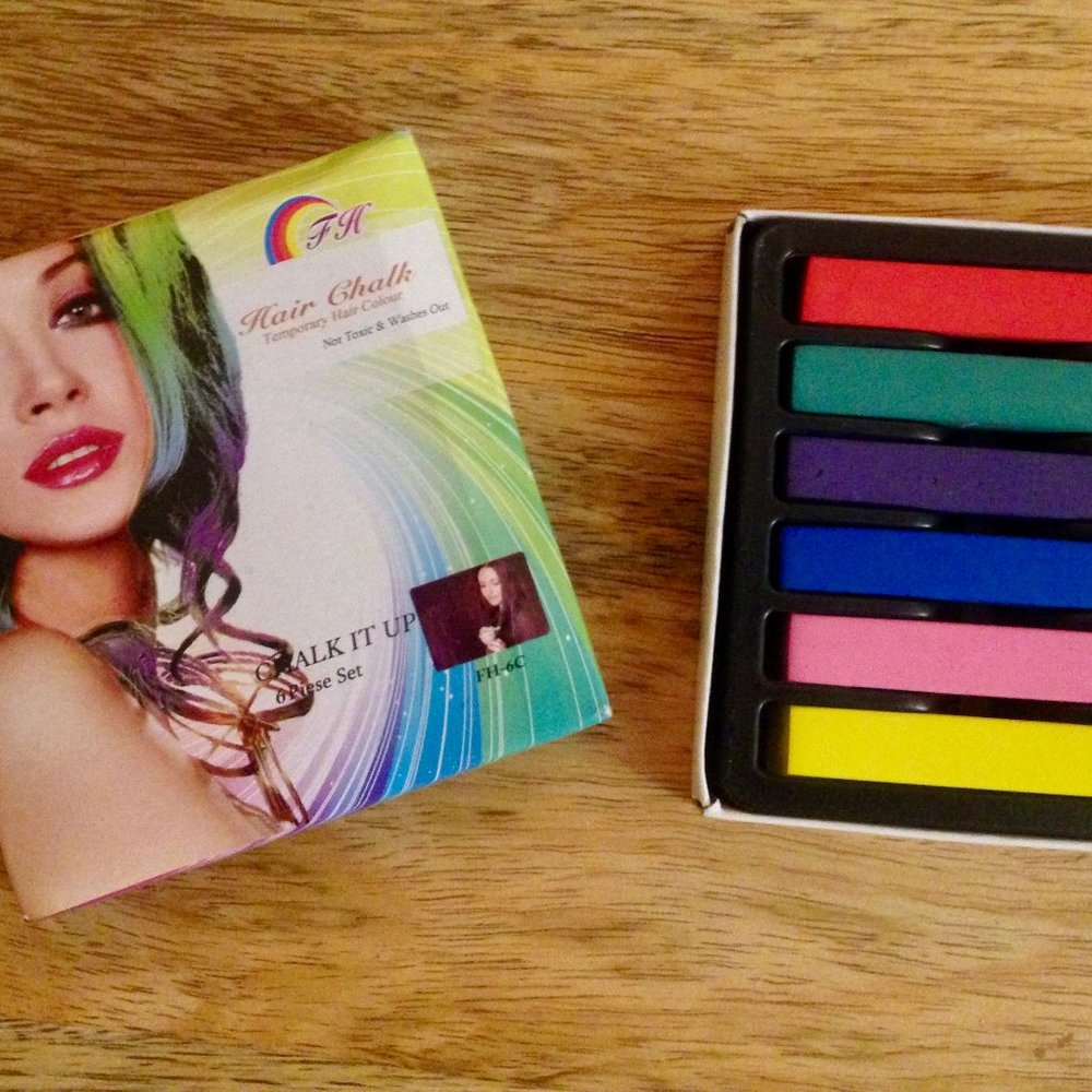 Pro Salon 6 Colors Nontoxic Temporary Hair Chalk